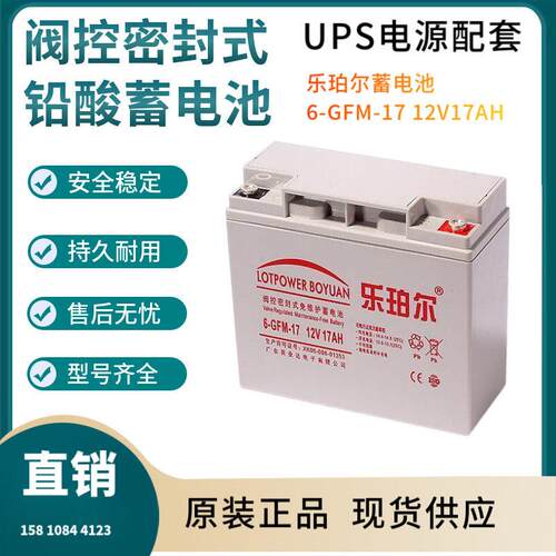 乐珀尔蓄电池6-GFM-1712V17AH发电厂用船舶发电船舶照明三年
