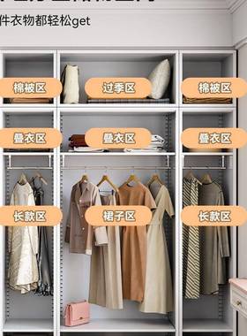 制衣柜卧室属铁艺钢家用儿铁YAN皮金童衣柜简约现代大容量衣橱储