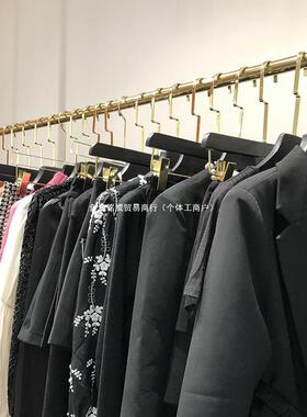 家衣黑柜橱特别拉丝色男女成人实木衣架服用装专用衣挂LSHS韩店版