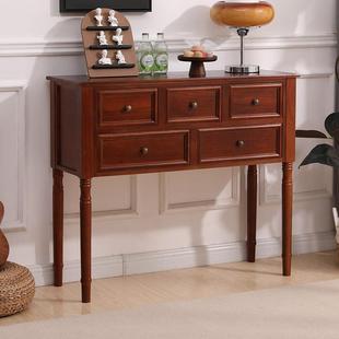 玄关柜柜五实收木美式纳储物柜门厅柜卧斗室客厅靠墙斗KRL柜小柜