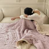 韩式 FCQ十层A纱布棉花糖春秋被泡芙被水洗单双人类色织提可花软糯