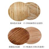 厚大实木餐圆桌子台面家用酒店杉圆木加桌面BUF板圆形桌