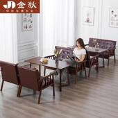 公寓小户人型客厅用式 实木原木风双三日人家位沙LUT发环保组合沙