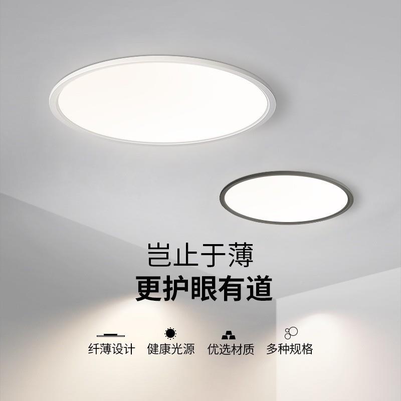 卧l室吸顶护眼防蓝光高显指ZVM灯儿童房灯全光谱简约主书卧房ed灯