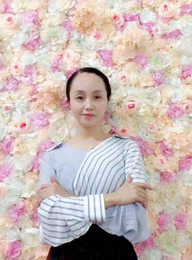 花墙花花假背玫瑰网景墙红壁假花植物墙墙面A13074装饰婚礼影楼布