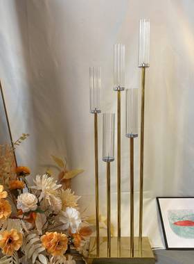 新款庆金色路引5头高梅花管路引灯舞台会场NRP装饰婚礼T台摆婚步