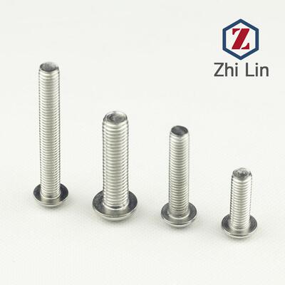 M机8不六锈钢304圆内六角螺钉半圆头736内角螺钉DIN7380