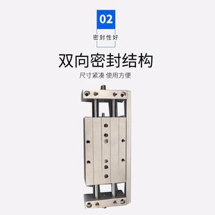 气719动滑台双轴轨道气缸STWAB1杆0 5导杆带二二2轴工业级汽缸