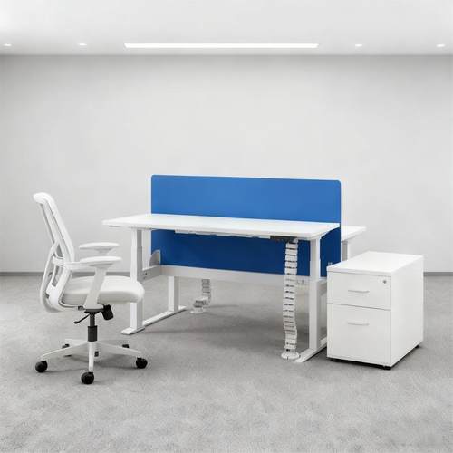 能可调701节办公智电脑电升降桌双动人位双机三节电办公学习升降