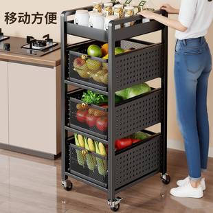 厨房蔬果置物架落放菜收纳筐多功能地菜多层23101830菜架蔬子篮移