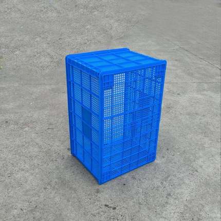 蓝色一筐塑胶框转筐中长YHL形大号新料加厚塑米料方筐