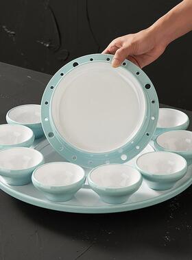 龙腾四海龙虾摆密胺创意组拼DON合盘网红冰刺身涮羊肉盘盘意干境