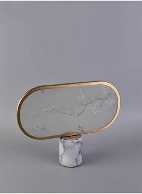 中式现代玄几何亚厅克力屏新风金属创意风景TC-BJ110摆件客书房关