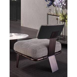 雪XL6OJY11咖色千鸟格尼沙发LTB布料休闲单人尔座椅面料280门副现