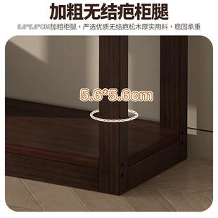 实缸架鱼子木中古风客厅溪流缸专用底柜三层超强承ASK置物鱼缸底