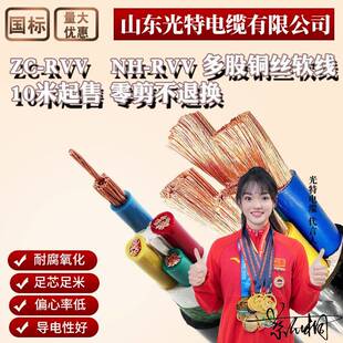 多股软线RVV国标铜芯阻燃电缆线5芯3*150+2*70/4*185/95平方多丝