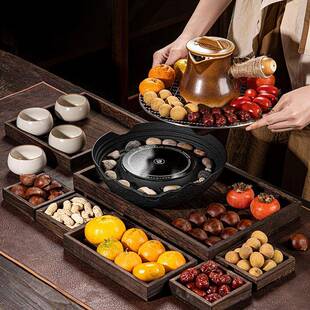 围炉煮茶电陶炉烤火炉粗陶罐罐茶茶器家用室内配件煮茶壶