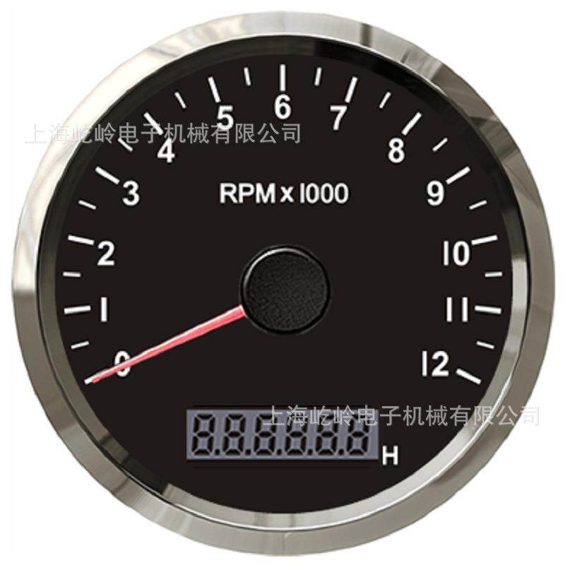 85mm改装车用船用12000RPM转速表小时计大转速仪表多种背光灯