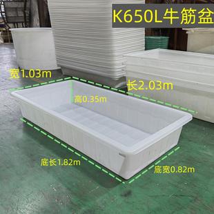 650L盆长2米宽1米方盆水槽牛筋浅盆水产大号植物种植箱储水盘