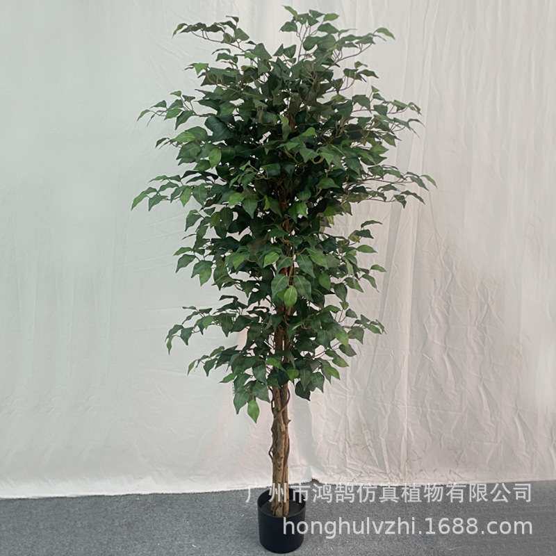 仿真迷你榕垂榕高山榕仿真榕树绿植盆栽造景装饰摆件房间假榕树厂
