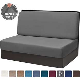 天鹅绒房车沙发坐垫套2片式银狐绒防尘防猫抓餐馆饭店卡座坐垫套