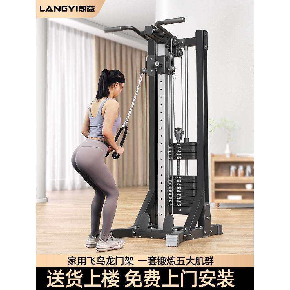 龙门架健身用单边小飞鸟综合训练器引体向上架力量器械