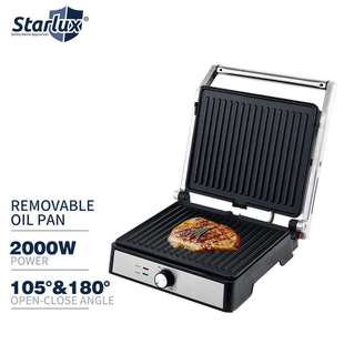 欧规牛排机家用煎烤牛扒器双面烧烤肉机electric grill帕尼尼机