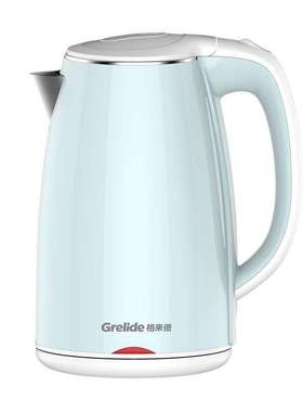 格来德电热壶双层防烫不锈钢自动断电送 泡茶壶1.7L电热水壶D1017
