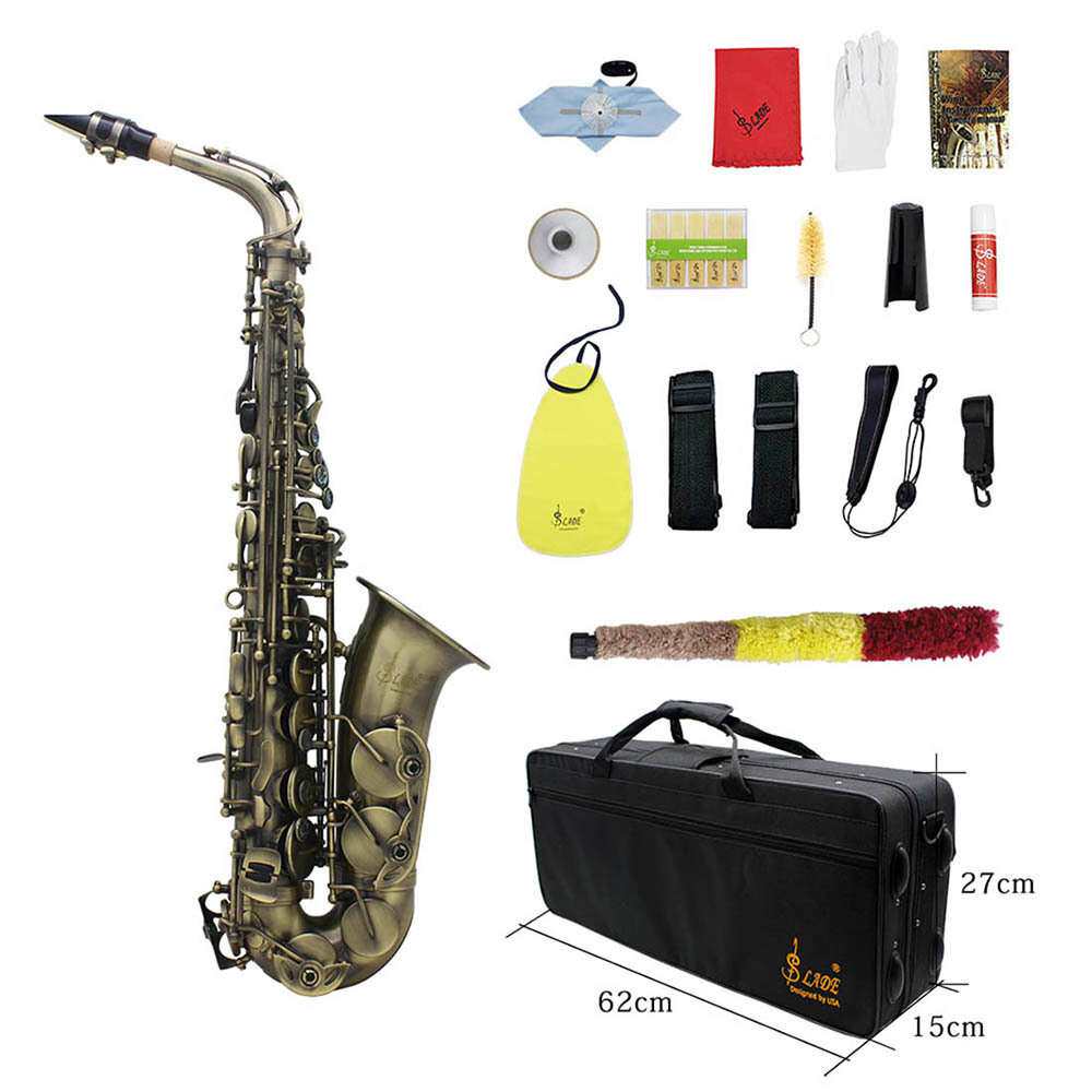 专业古董铜萨克斯管降E调中音萨克斯管鲍鱼壳小型萨克斯管乐乐器