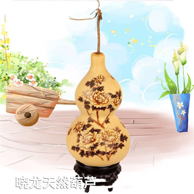 厂家直销工艺大葫芦手工烙画雕刻地摊庙会货源店铺客厅玄关摆放福