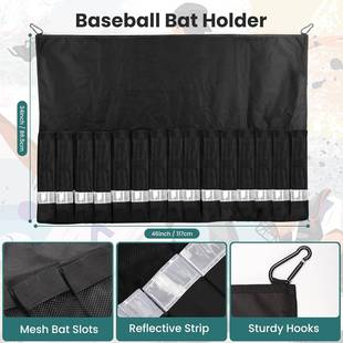 悬式棒球球棒袋,挂可易容纳棒15只球棒5962222球棒收纳袋,携带