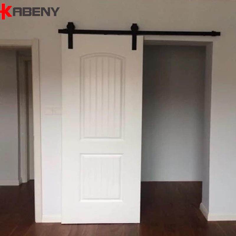 式206谷仓门绿色田园风室卧室拉门浴室推内吊趟隔断门美实木复合