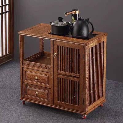 鸡翅木实木移动水柜客厅新式茶几边柜办中公室家用水台CRB烧餐茶