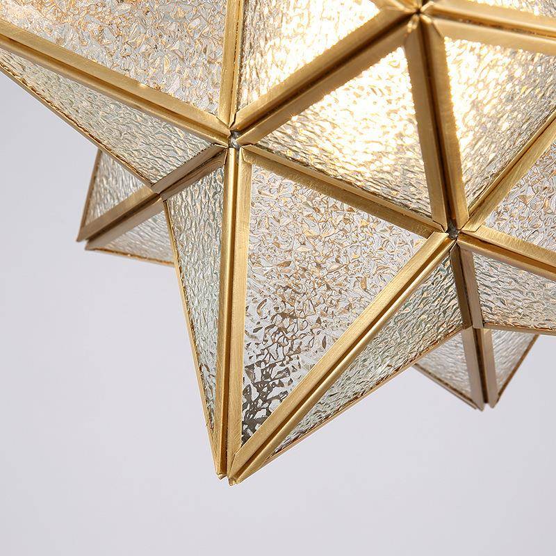 美式全铜星星餐厅吊简约卧室吧台客厅灯设TS3004创个性灯走廊意计