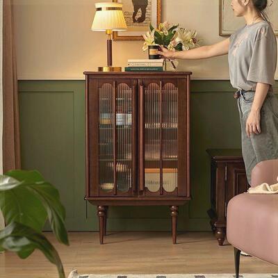 北古美式双门餐边木Bc6o5c6边柜实高边物复客储厅装饰柜餐厅网红