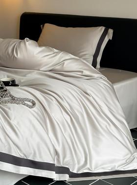 春夏加厚丝tb-77681棉滑100支天丝四单件套全笠棉丝被套裸睡床床