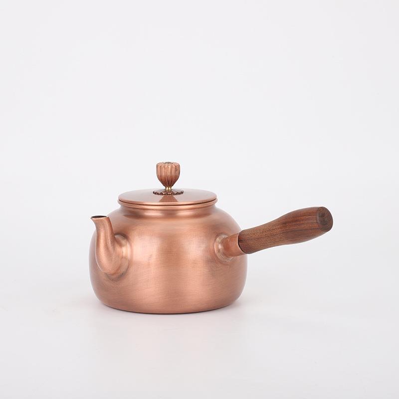 侧铜壶60m把纯l紫TH-6000铜茶壶