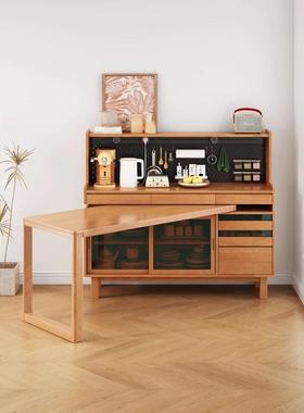 日式餐边柜客水厅XDT玄关柜小户型茶实柜柜靠墙木收纳可旋转一体