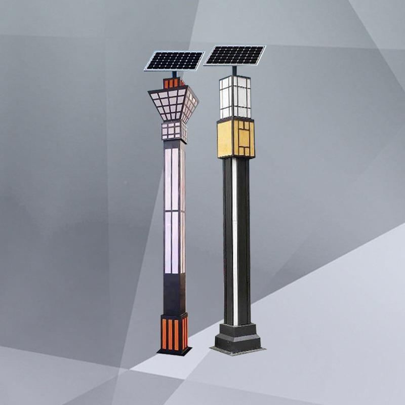 太阳能景广场景灯户外咨询客服防水区方形3观小米4米观灯柱中式仿