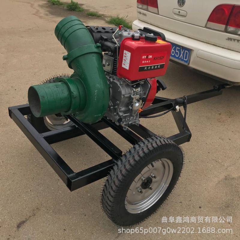 动机带动拖车寸款泵车OCR汽4油2寸3寸自吸泵柴油拖车款离发心泵