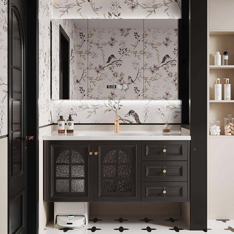 法式古浴室柜陶瓷一体盆复卫生间洗池824洗漱台黑色脸橡室胶木浴,家装主材,浴室柜,淘宝优惠券,粉丝福利购,淘宝优惠卷