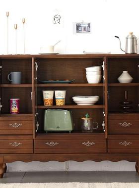 实茶木边柜简代约现酒柜餐厅白餐色收纳XYA柜子厨房储物柜子客厅