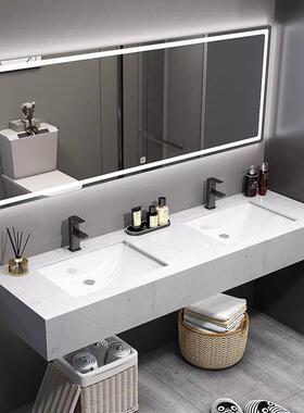 N新客减公共厕所双洗手大理421石双人浴室柜台组合卫生间洗漱5台