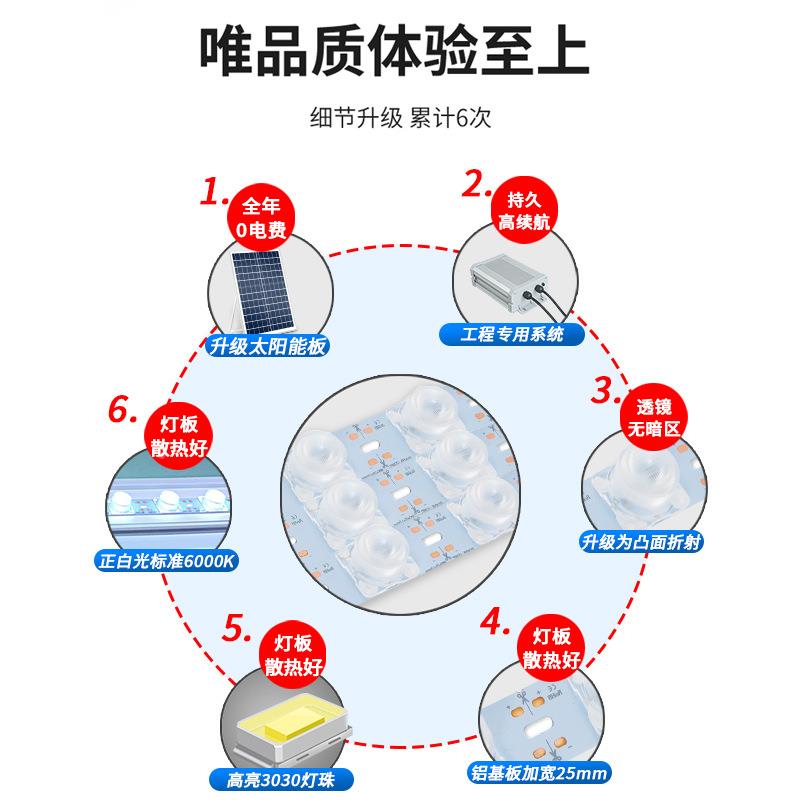 太阳能户广宿告LED灯条免接电民招牌公交外站01条灯箱灯免布线