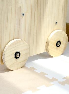 可动区架带轮儿OFD童绘本架实木落地置物架儿书童房阅移读绘本书