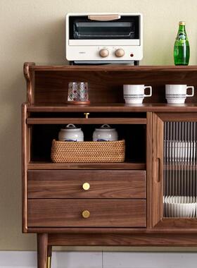 北美黑胡桃储木木餐边柜柜收纳好实物厨房物柜日式82765茶水樱桃