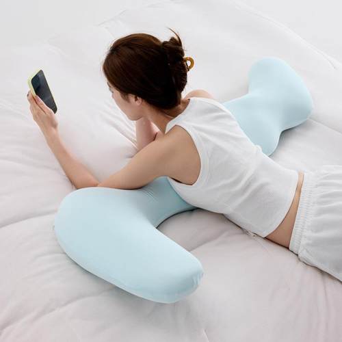 抱枕XINKE-海女生专觉用上侧睡夹腿长条枕记睡忆棉海马型床孕妇成