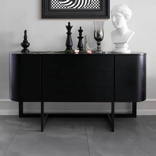 意式 轻奢实玄桌关木柜客厅家用半圆入户玄关门代厅柜现645简约餐