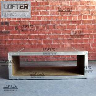 个性工业风茶几LOFT铝皮铆钉复古茶几金属酒吧KTV咖啡馆茶几