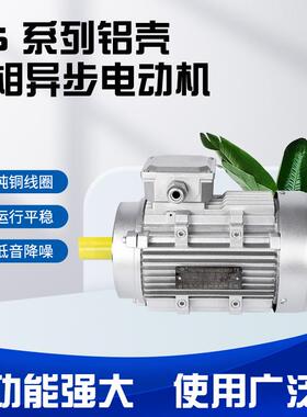 YE4三相铝壳电机IE4能效风机RV减速机装配马达380VB14小法兰电机